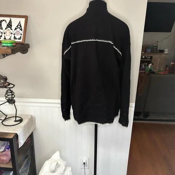 Johnny Was Black Floral Embroidered Cardigan - Picture 2 of 8